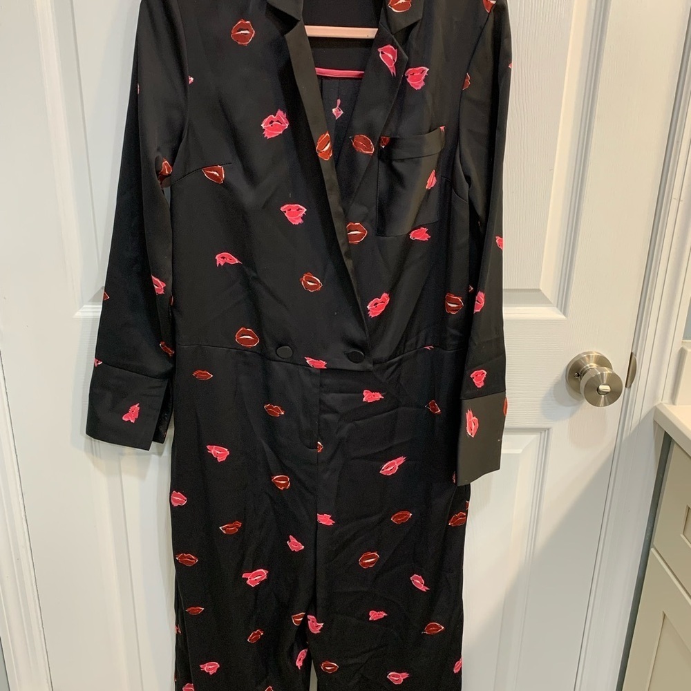 Black and Pink Women's Jumpsuit - Picture 3 of 8